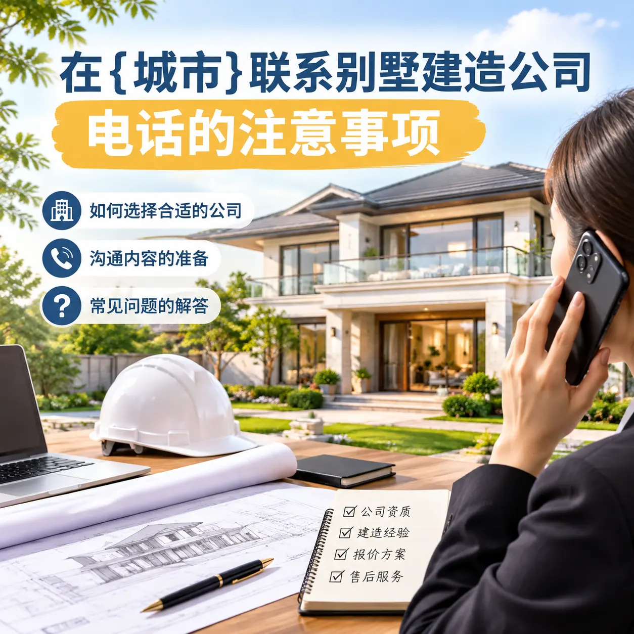 在湄潭联系别墅建造公司电话的注意事项