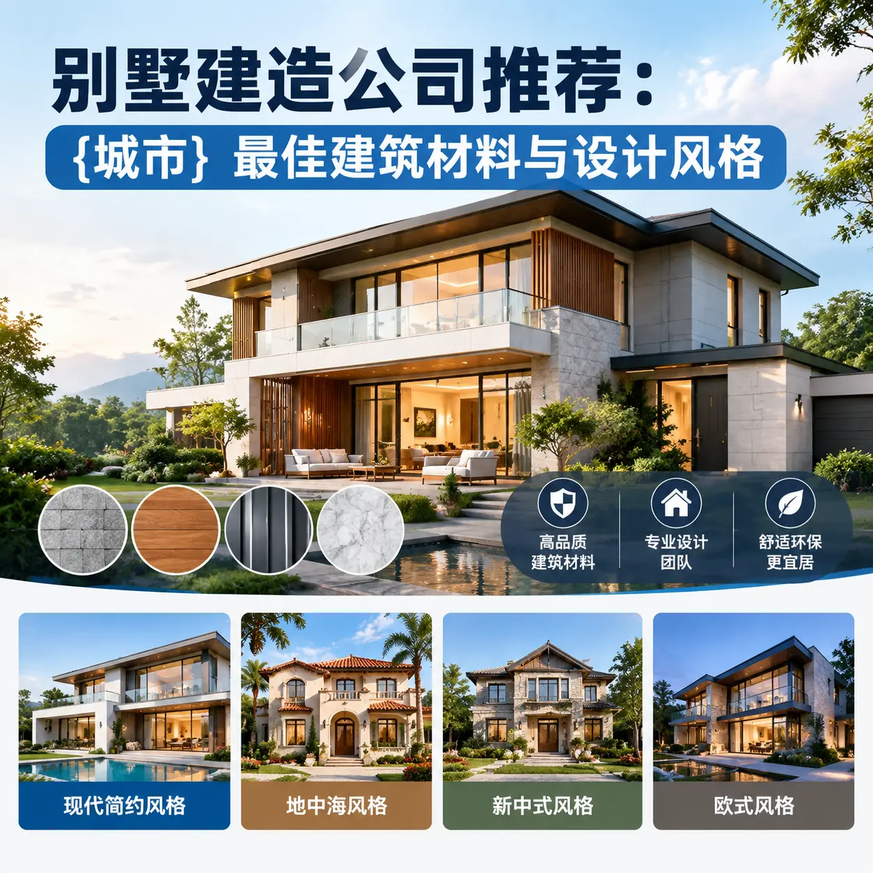 别墅建造公司推荐： 湄潭 最佳建筑材料与设计风格