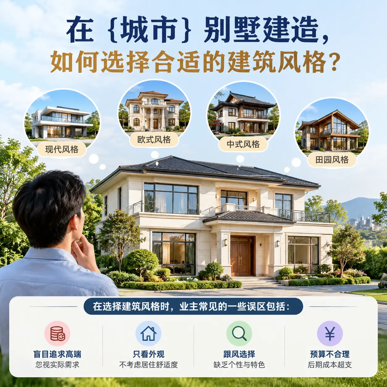 在 湄潭 别墅建造,如何选择合适的建筑风格?